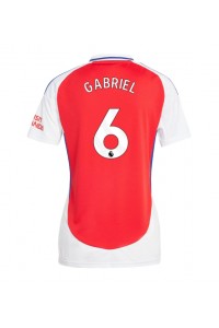 Arsenal Gabriel Magalhaes #6 Fotballdrakt Hjemme Klær Dame 2024-25 Korte ermer